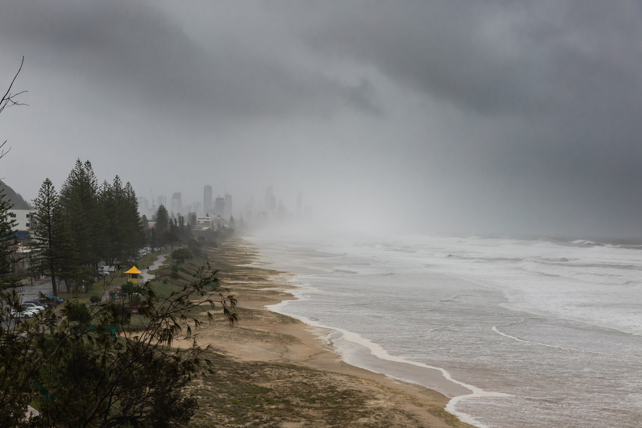 Wild stoms lashing the Gold Coast - Queensland, Australia